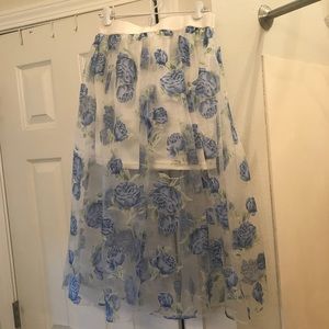 Sheer Floral Skirt